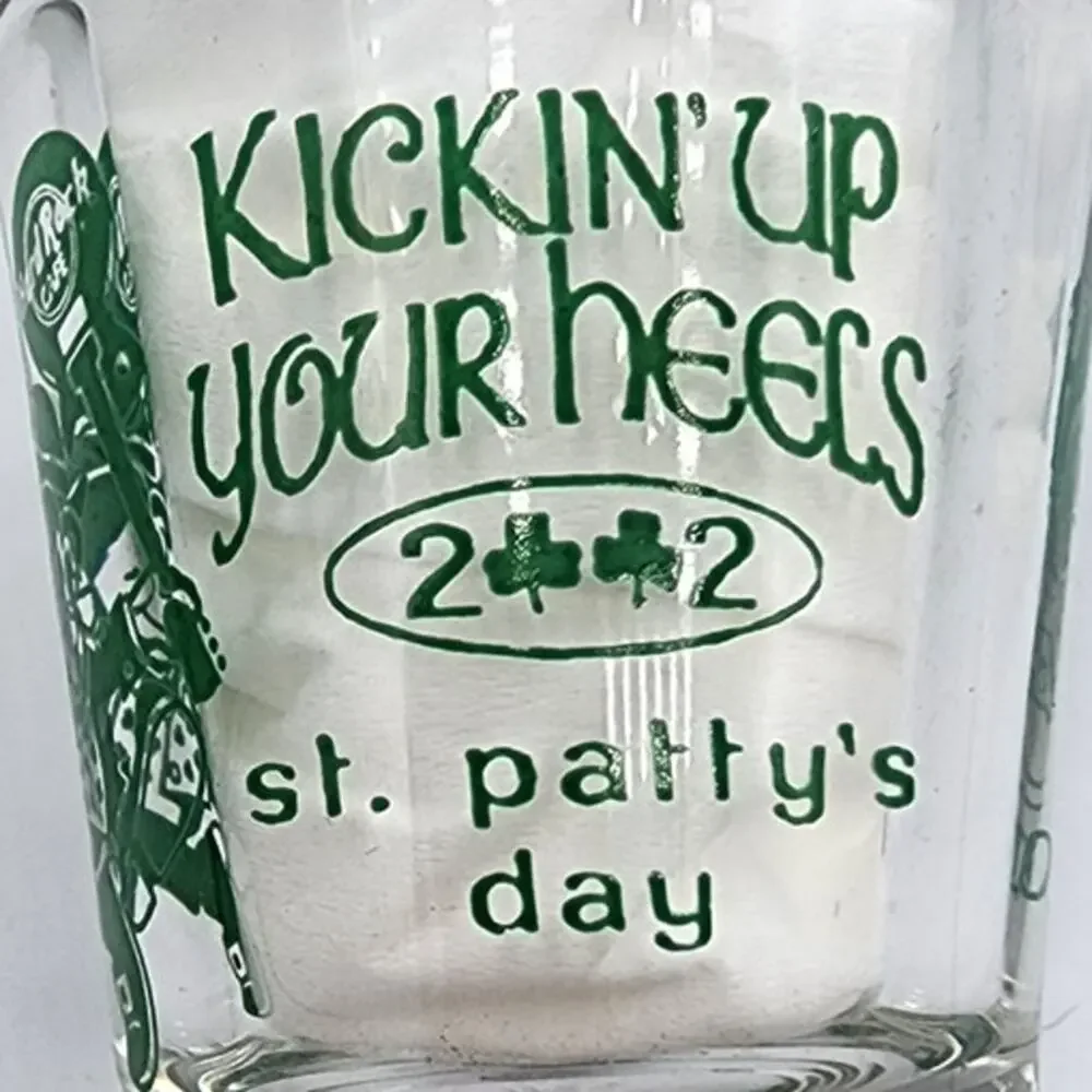 Vintage 2002 Hard Rock Cafe Los Angeles St. Patty's Day Shamrock Shot Glass